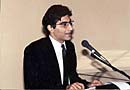 Deputy Foreign Minister Ruben Shugarian at the podium
