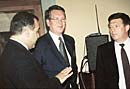 Raffi K. Hovannisian (left) with Ambassador Alexander Chepurin (Russian Federation) and NATO representative Werner Bauwens